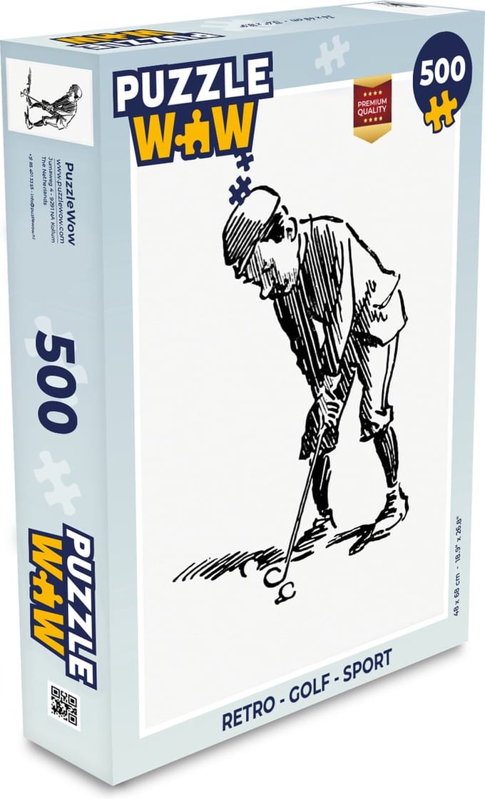 Puzzel Retro - Golf - Sport - Legpuzzel - Puzzel 500 stukjes