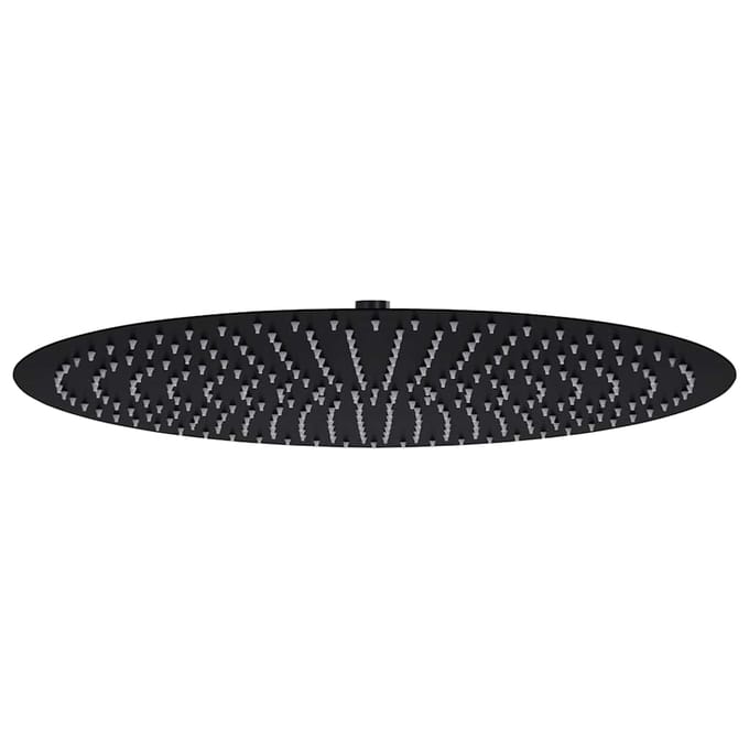 vidaXL - Regendouchekop - rond - 50 - cm - roestvrij - staal - zwart