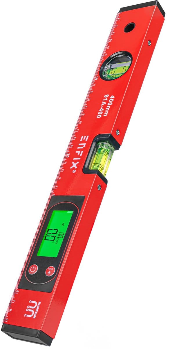 Digitale Waterpas met LCD-display 40cm - Rood