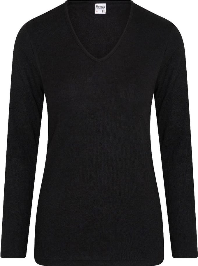 Beeren dames Thermo shirt lange mouw 07-086 zwart-XL