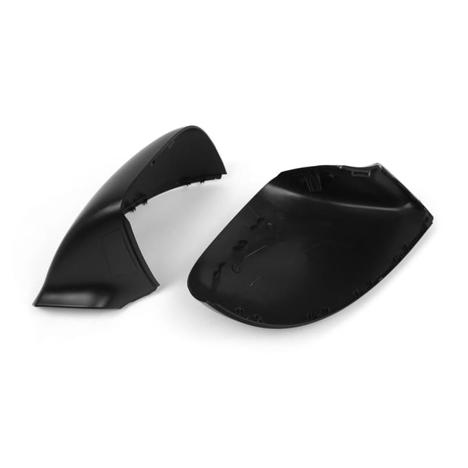 2 pièces Cache de rétroviseur Coque Remplacement pour VOLKSWAGEN TRANSPORTER T5T5.1T6 2010- Plus tard noire mate