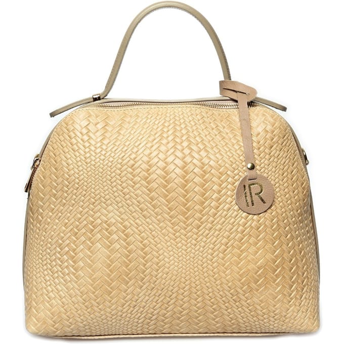 Isabella Rhea Beige Rundleer Tas