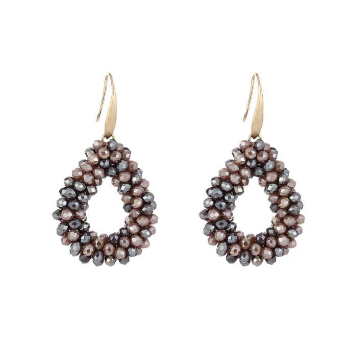 Oorbellen Crystal Glow - Camel Mix - Feestdagen - Kerst - Cadeau