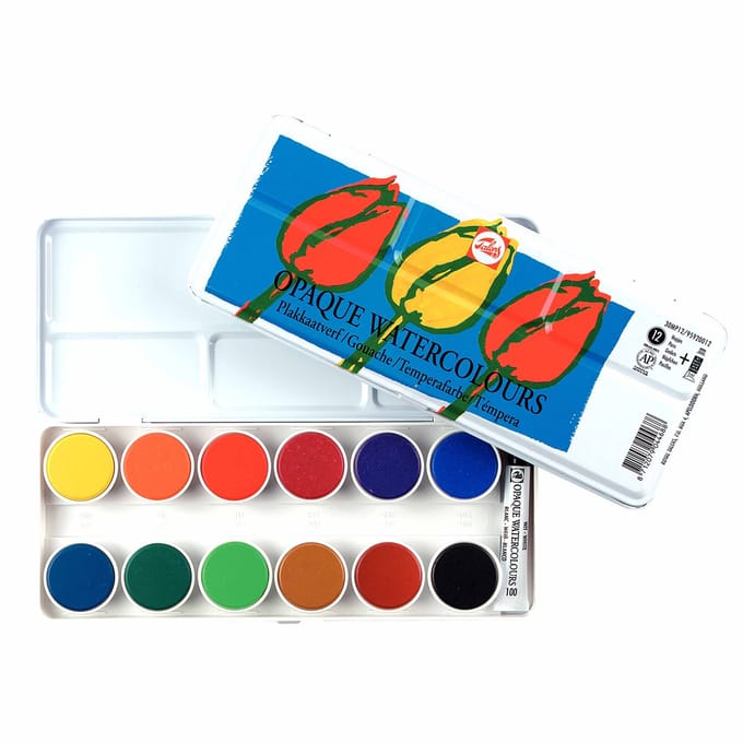 Talens Dekkende Aquarelverf Set 12 napjes