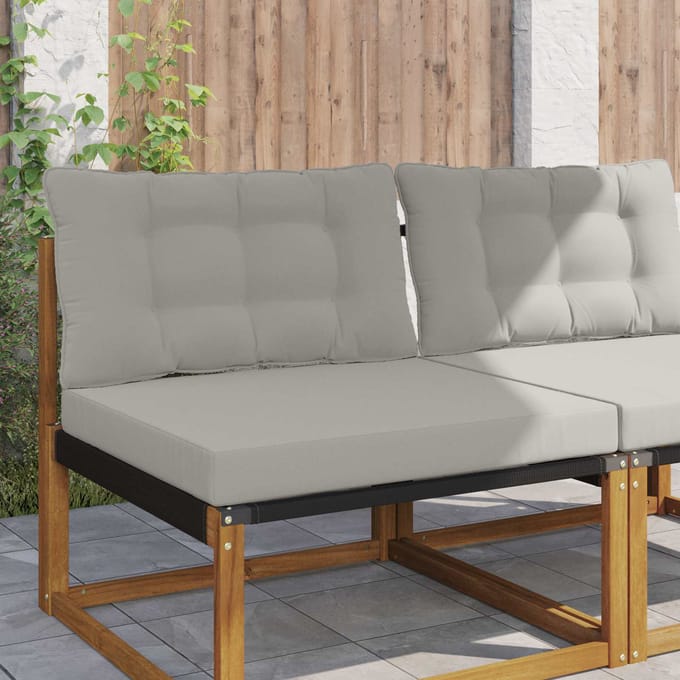 vidaXL - Buitenbankkussen - Polyester - Grijs - 80 - x - 68,5 - cm