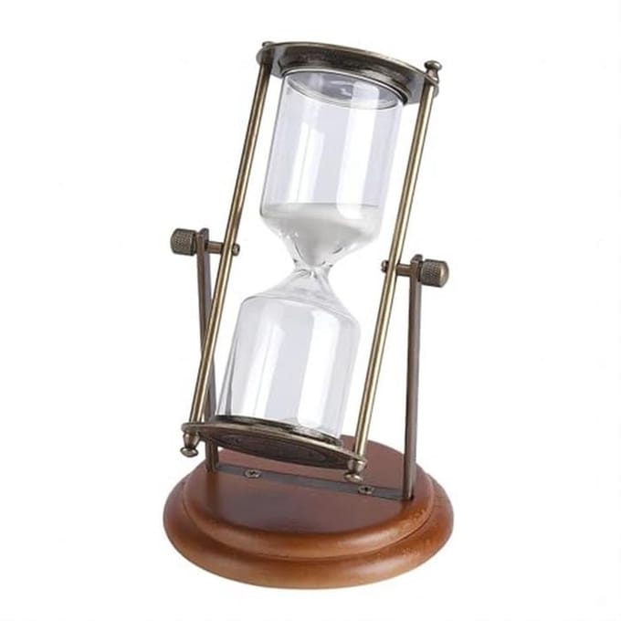 Rotatable Metal Sand Timer - Decorative Hourglass for Home & Office