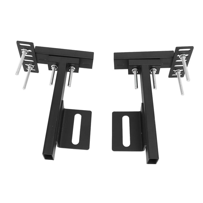 Supports de tête de lit réglables, kit de supports de tête de lit avec kit d'extension de pied de lit pour lit en métal noir