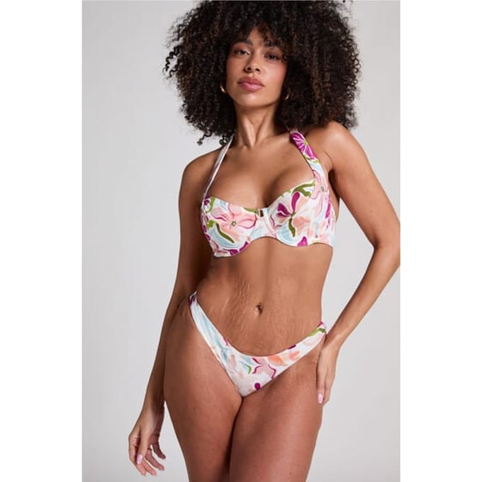 Hunkemöller Hoog uitgesneden bikinibroekje Ayanna Wit