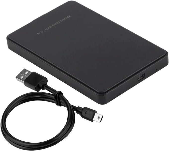 Harde Schijf Behuizing - Externe Opslag - Data Back-up - Schroefloos Ontwerp - 2.5 Inch - Zwart