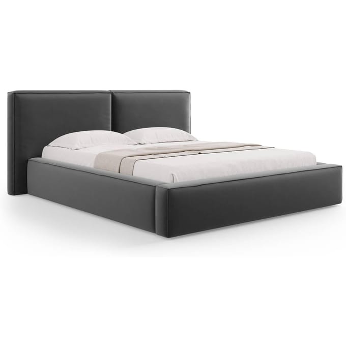 Bedframe Jodie met opbergruimte velvet 160 x 200 cm | Micadoni