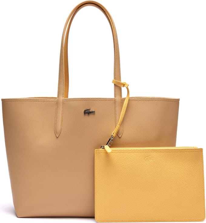 LACOSTE Schoudertas Shopper Anna Shopping Bag Croissant Cornsilk Beige