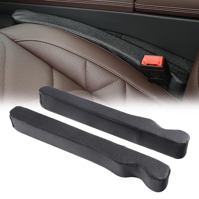 2 STUKS Autostoel Gaps Filler Lekvrij Inpluggen Strips voor Interieur Organizer Voorkomen zwart