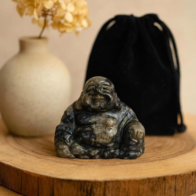 Gemstone Large Buddha - Que Sera Stone 50x40x20mm