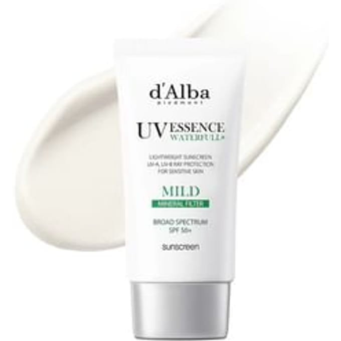 D'Alba, Uv Essence Waterfull+ Sunscreen, Mild Mineral Filter, Spf 50, 50Ml(1.69Fl Oz)