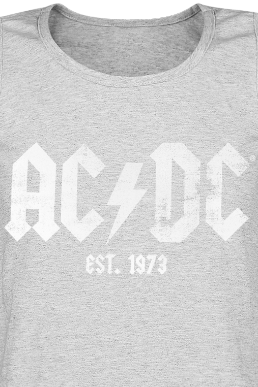 AC/DC Tanktop - Est. 1973 - S tot XL - voor Mannen - lichtgrijs gemêleerd