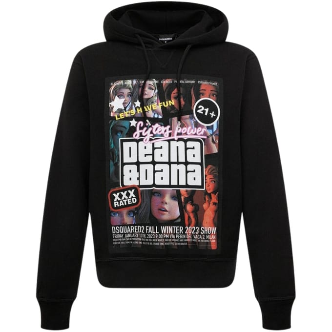 Dsquared2 Sisters Power Deana En Dana Zwarte Hoodie