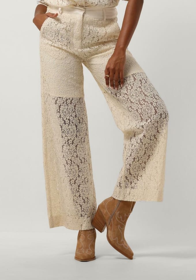 Lollys Laundry Sheilall Pants Broeken Dames - Ecru - Maat M