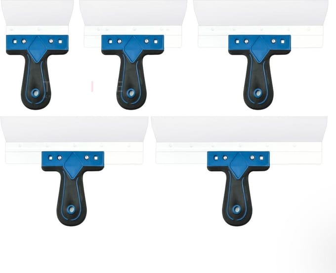 HBM 5-delige spackmessenset RVS 0,5 mm blauw