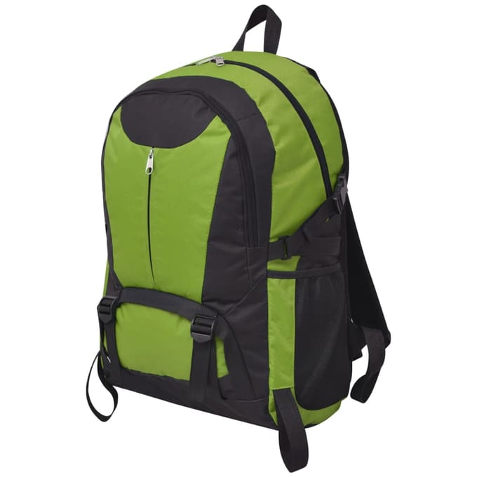 vidaXL - Hiking - rugzak - 40 - L - zwart - en - groen
