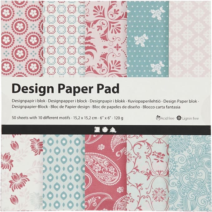CC Design Papier Blok 15,2x15,2 cm 50 vel