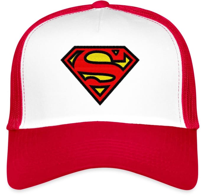 Superman Logo S-Shield Borduurwerk Trucker Cap