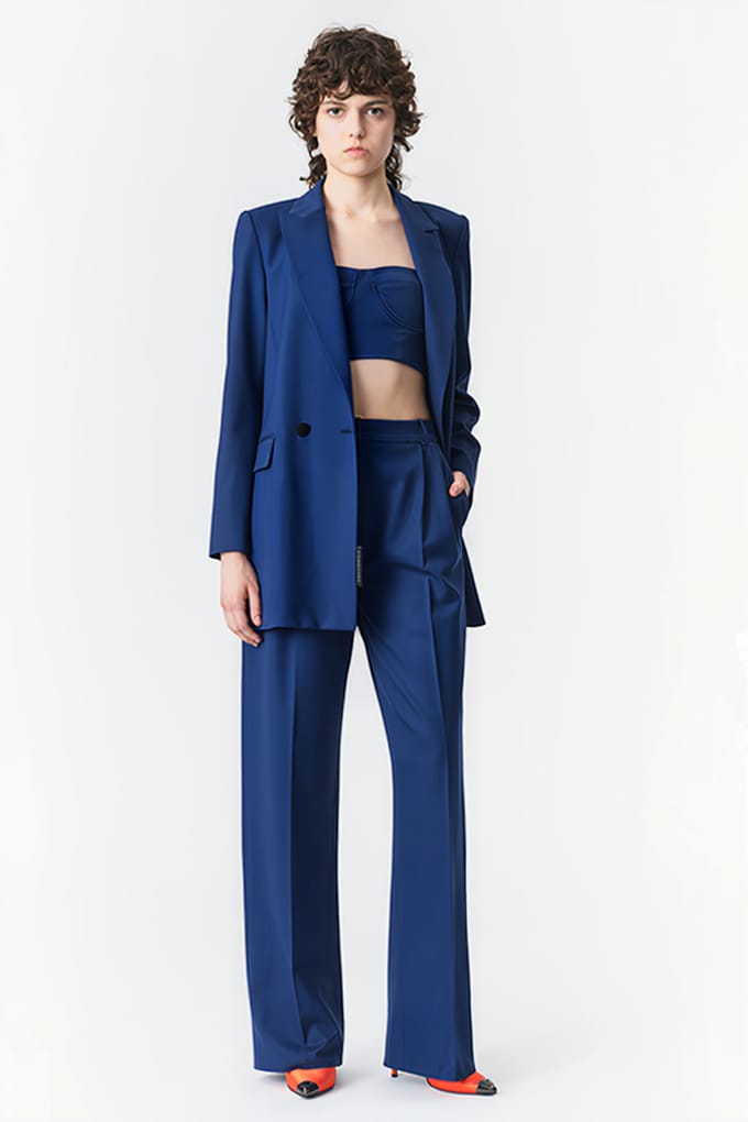 Marcell von Berlin Cropped Bustier Top Twilight Blue Taglia: 38 | Canottiere Outlet | Donna | Blu