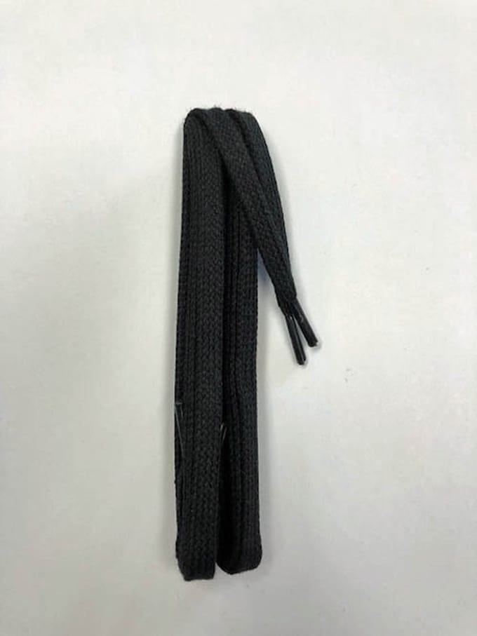 platte nauwe veters 90cm zwart katoen