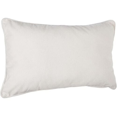 Atmosphera Bank/sierkussens huiskamer Sophia - 30 x 50 cm - Ivoor Wit - polyester - met rits
