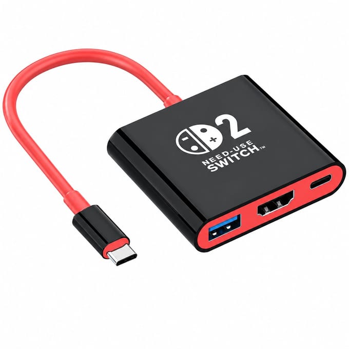 Docking Station geschikt voor Nintendo Switch , Nintendo Switch OLED & Nintendo Switch 2 dock - hdmi switch - usb c dock - usb switch dock