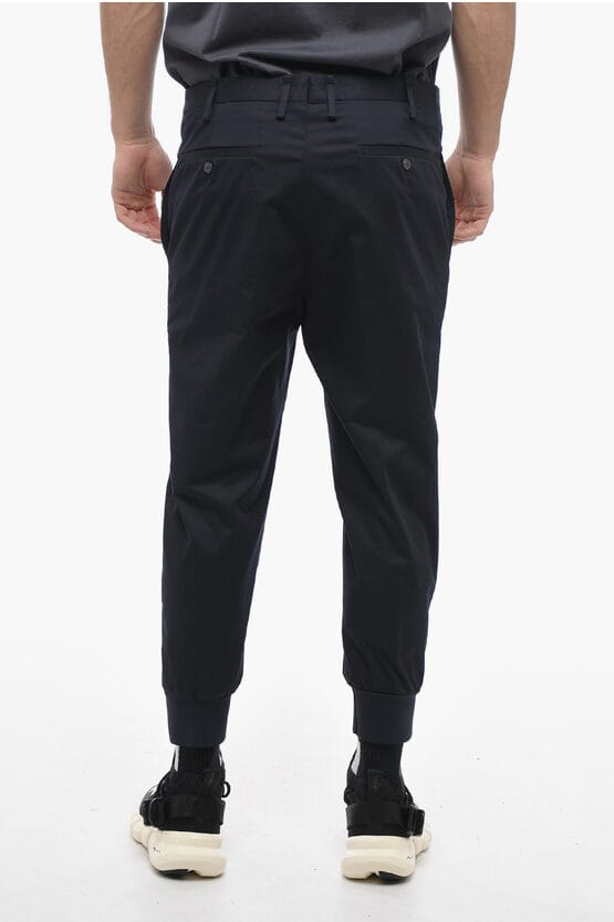 Low-rise slim fit JACK-broek met manchetten in blauw
