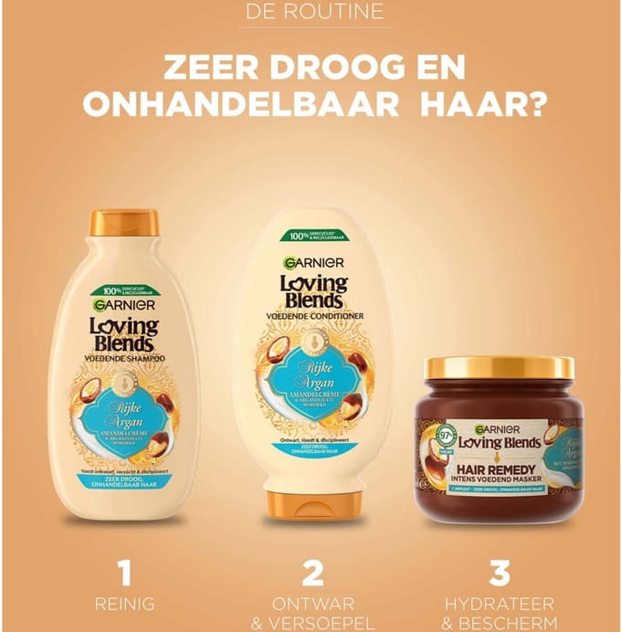 Loving Blends Masker Rijke Argan Zeer droog, Onhandelbaar haar 340 ml