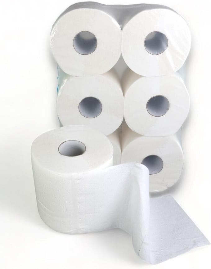 Doekjesrol 2-laags wit papier 20 cm 160 m 450 vel á 20 x 36 cm