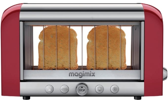 Magimix Vision Toaster - Rood - zichtbaar roosteren - Quartz techniek - 8 standen