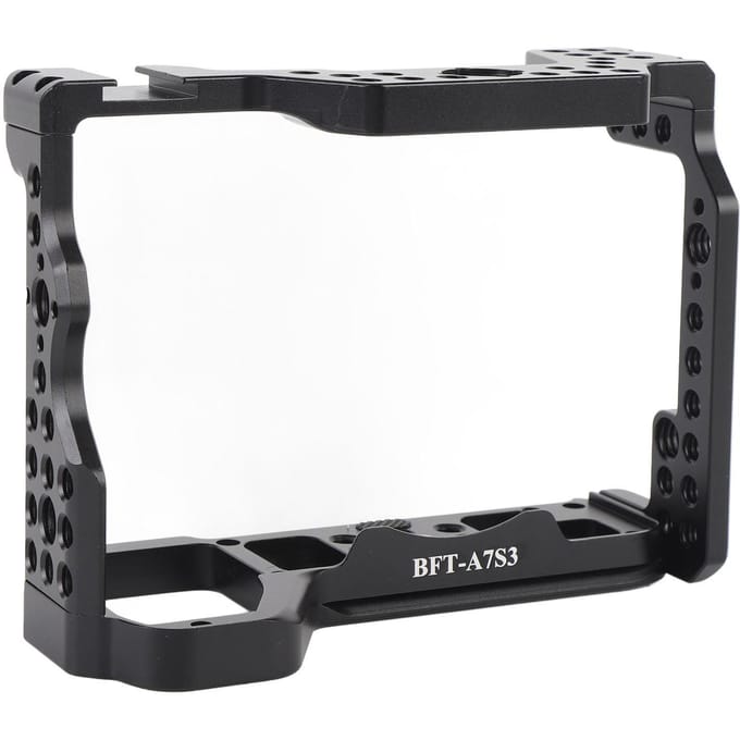 Camera Kooi voor A7S3 Aluminiumlegering Video Rig Uitbreidingsframe met Koude Schoen Mount 14 38 Inch black