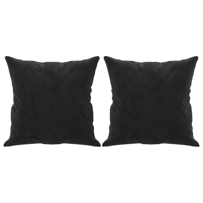vidaXL - Sierkussens - 2 - st - 40x40 - cm - fluweel - zwart