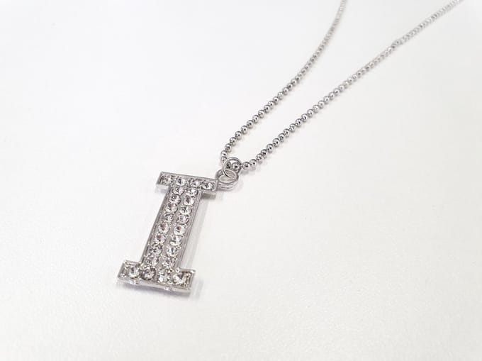 Ketting Met Letter Diamand - I