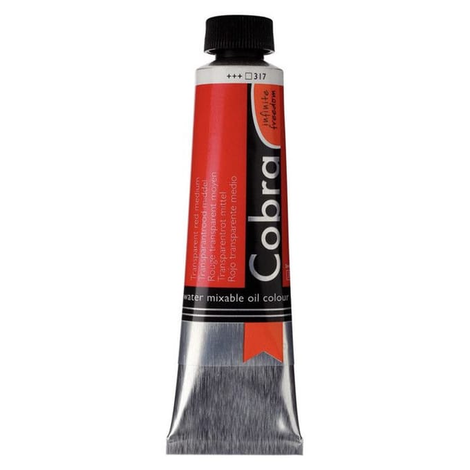 Olieverf - #317 Transparantrood Middel - Cobra - 40ml