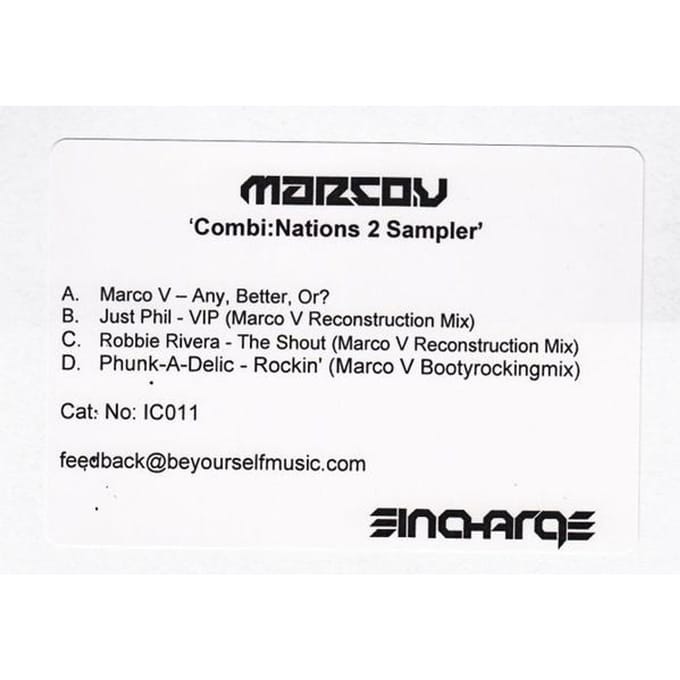 12 inch Plaat MARCO V - Combi:Nations 2 Sampler IC011 In Charge 2006 Nederland Dance & Electronica Gebruikt