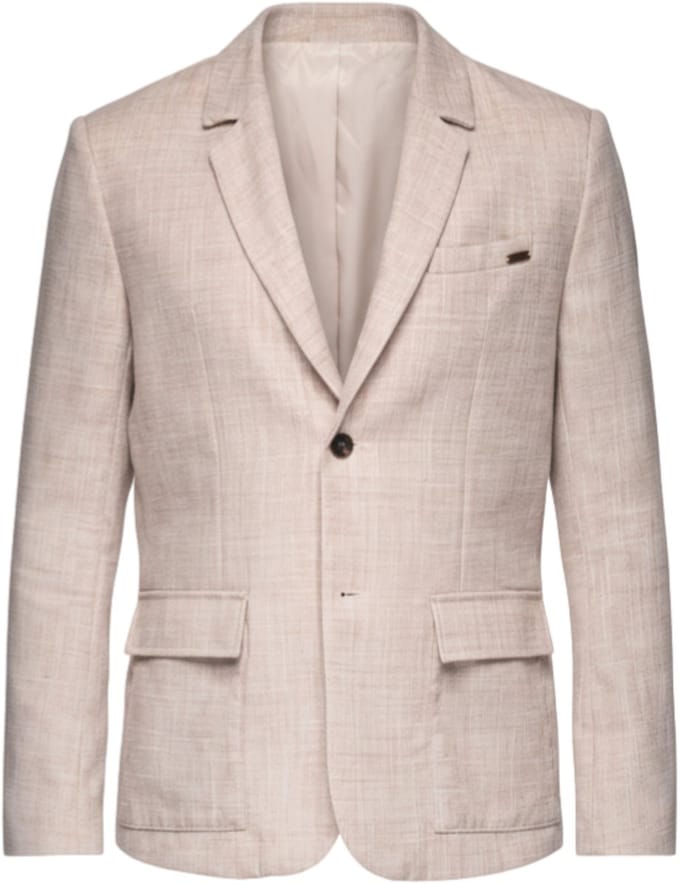 OMBRE Blazer - Regular Fit - Lange Mouw - Knopen Lichtbruin S