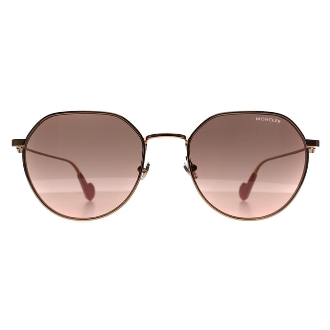 Moncler ML0156-K 28U glanzend rosÃ©goud roze bruin zonnebril