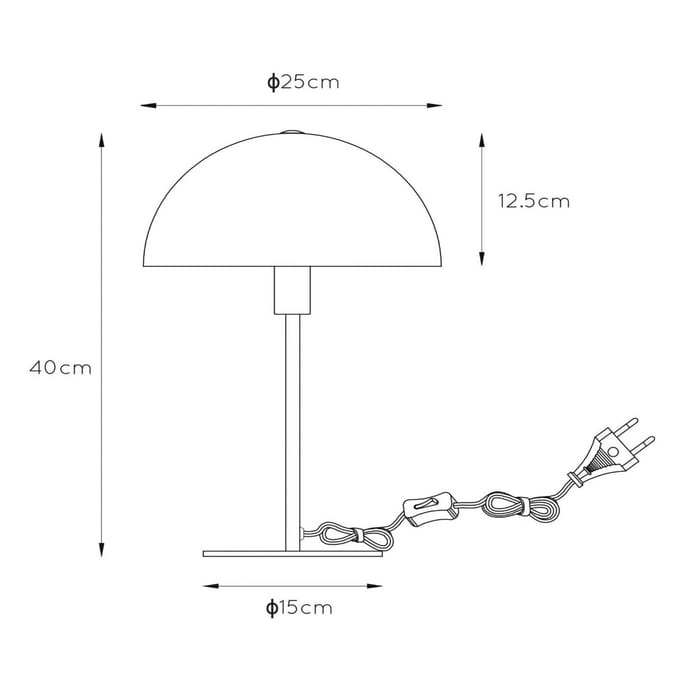 Lucide SIEMON - Tafellamp - Ø 25 cm - 1xE14 - Okergeel