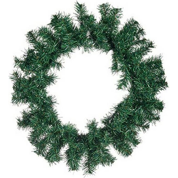 Kerstkrans - 40 x 6 x 40 cm - Plastic - Groen - Binnenhuisdecoratie