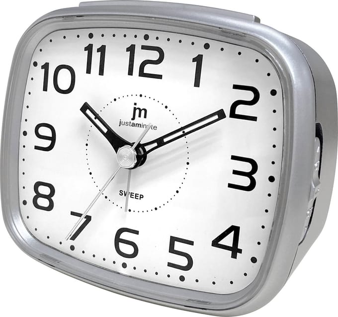 Just a Minute | Wekker | Zilver | Stil uurwerk