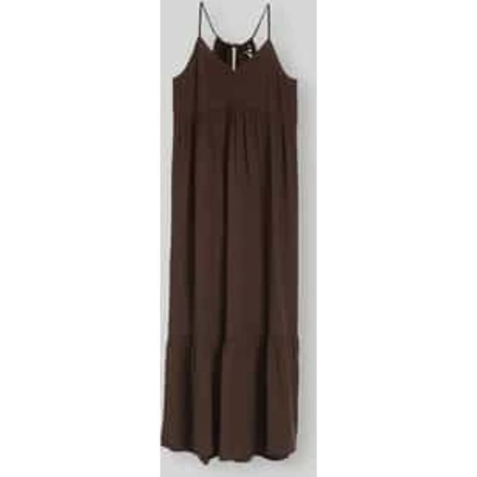 Tom Tailor Denim - Maxijurk met volants - Maat M - cool dark brown