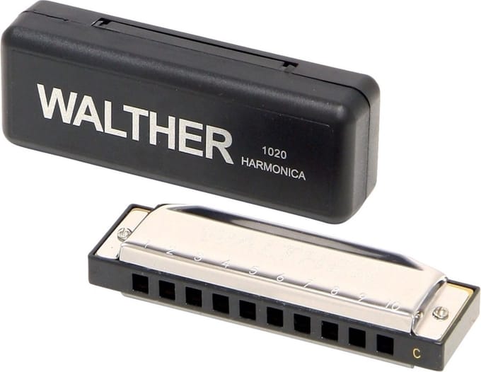 Walther mondharmonica - 10gaten - 20tonen - standaard ontwerp - Ideaal voor beginners