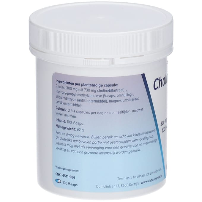 Choline-300 100 Plantaardige Capsules