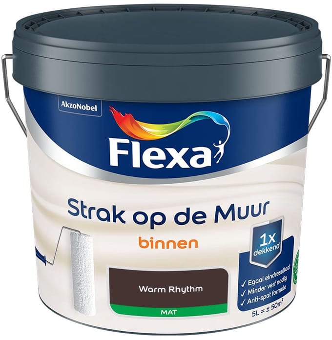 Flexa - Strak Op De Muur Binnen Mat - Warm Rhythm - Mengverf - 5 L