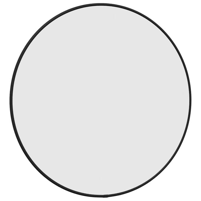 vidaXL - Wandspiegel - rond - Ø50 - cm - zwart