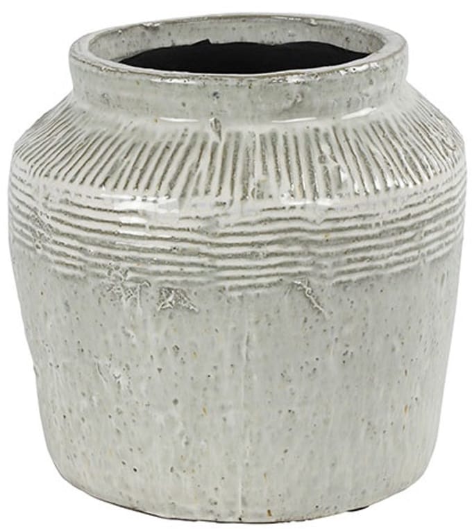 Countryfield Vaas Gayle aardew L22B22H21,5CM witgroen