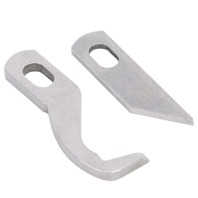 2 Stuks Boven- Onder Messen voor Singer 14N654 Multifunctionele Huishoudelijke Overlock Machine Serger white